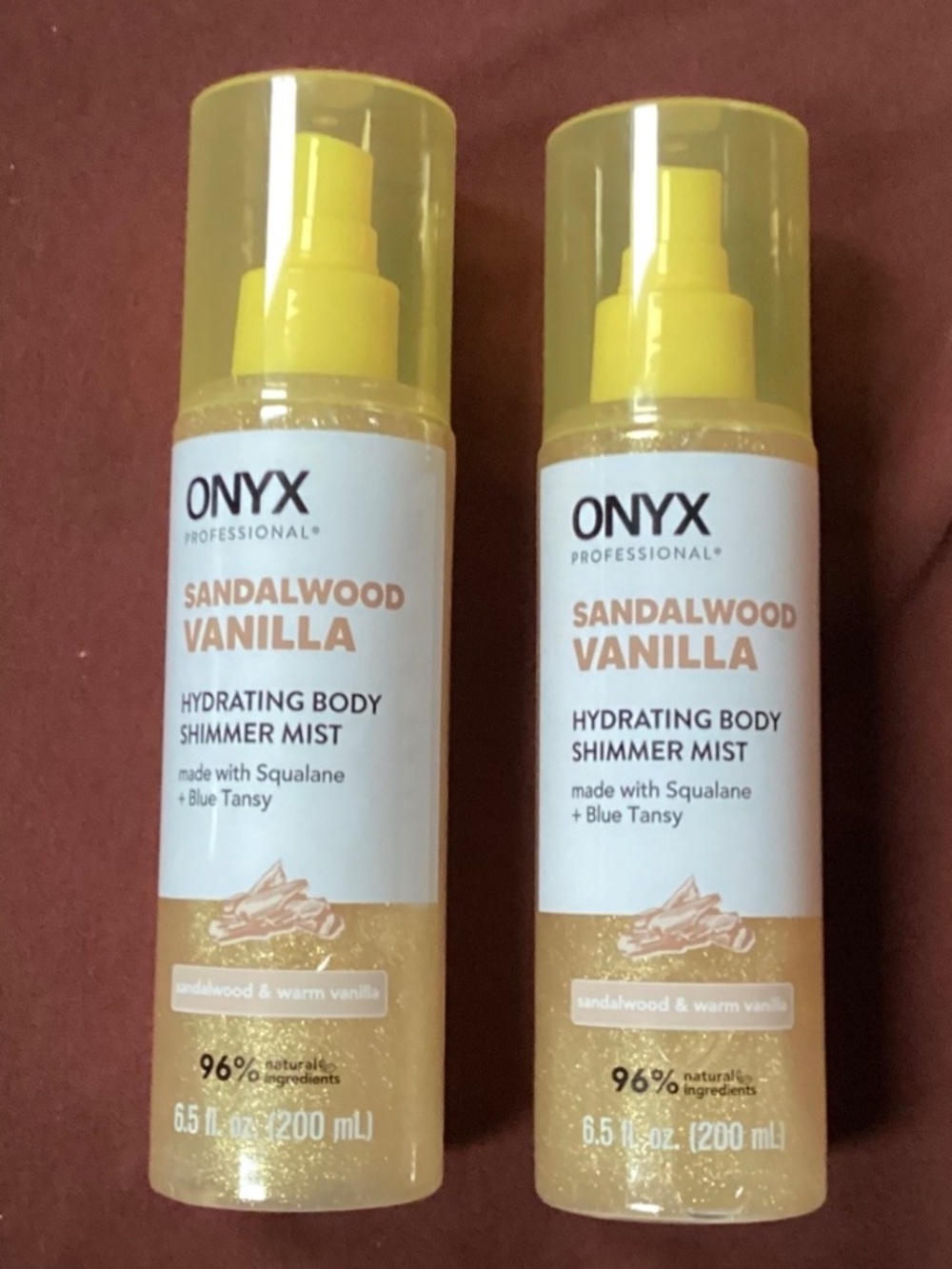 Onyx Professional Sandalwood Vanilla Hydrating Body Shimmer Mist Bundle NEW